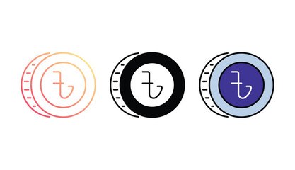 Taka icon design with white background stock illustration