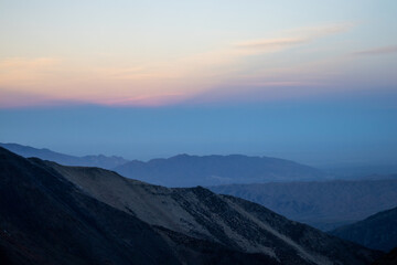 sunset in the mountains