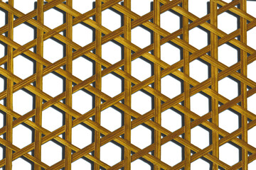 Vintage bamboo lattice work closeup background