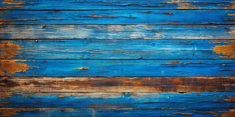 Weathered Blue Wooden Texture Background