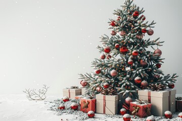 Decorated Christmas Tree With Gifts