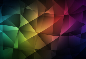 Dark Green, Red vector polygon abstract layout.