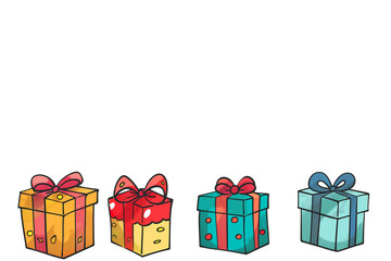 Christmas gift boxes illustration