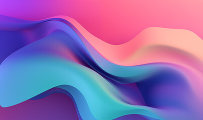 Gradient abstract fluid shapes on a colorful background