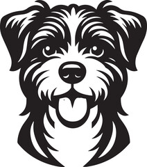 Border terrier vector icon isolated on a white background. Border terrier logo illustration.