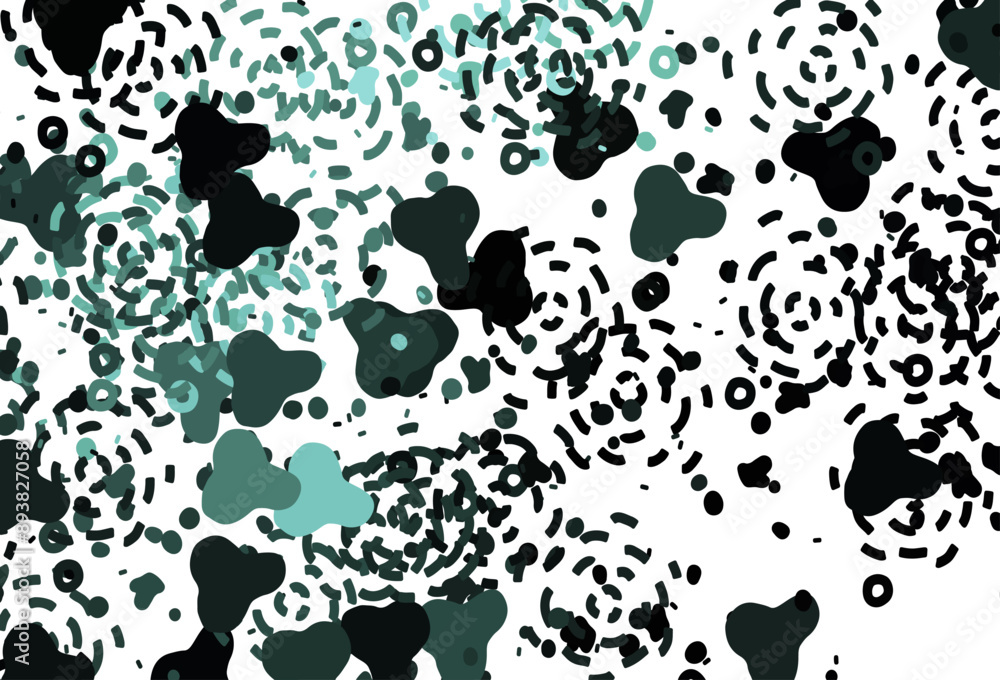 Poster light green vector pattern with random forms.