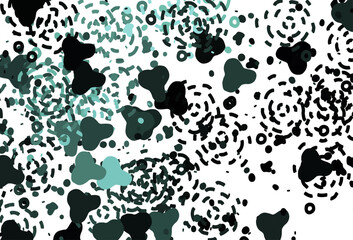 Light Green vector pattern with random forms.