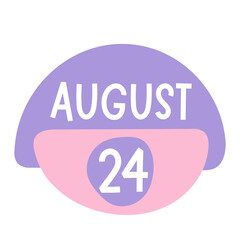 24 august calendar twenty-four date