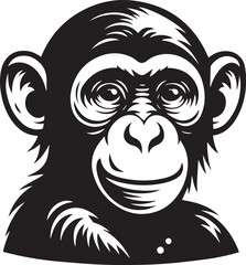Bonobo vector icon isolated on a white background. Bonobo logo illustration.