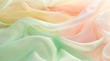 Fototapeta premium A calming pastel background with a blend of pale green, soft pink, and light yellow