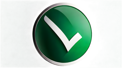 Green Check Mark Icon for Confirmation and Approval Concepts
