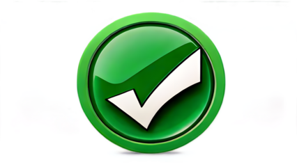 Green Check Mark Icon for Confirmation and Approval Concepts

