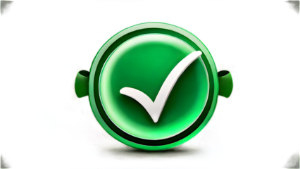 Green Check Mark Icon for Confirmation and Approval Concepts
