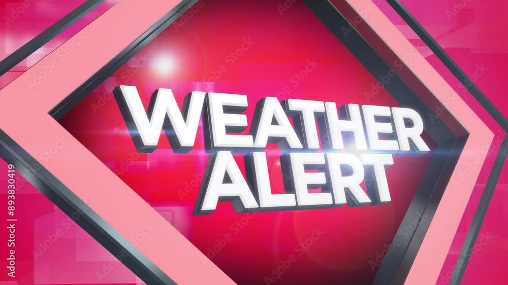 Wall mural a dynamic green screen modern weather alert background transition element. blue and red versions inc