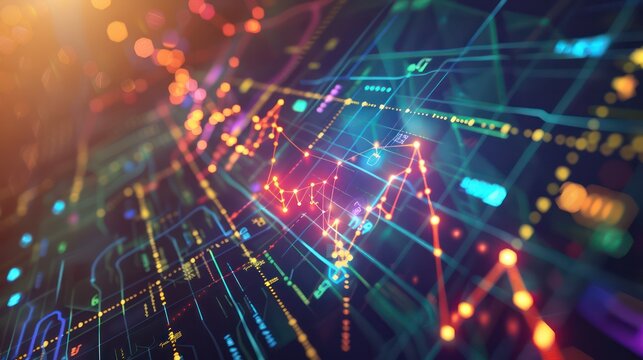 high-definition image showing an abstract representation of financial derivatives used in treasury risk management, illustrated as interconnected nodes and lines