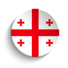Obraz premium Georgia flag button