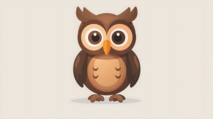 Fototapeta premium Cute Cartoon Owl Illustration