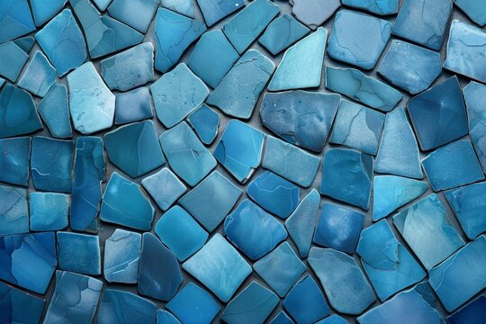 Abstract Blue Broken Glass Texture Background for Modern Design