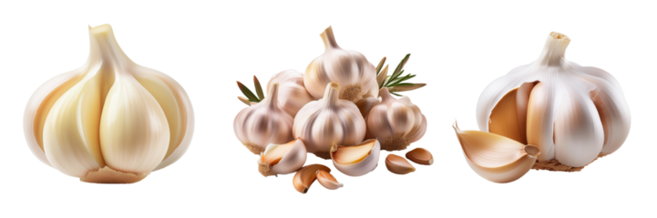 garlic isolated on transparent background
