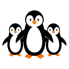 Fototapeta premium penguin, illustration on white background