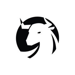 Bull logo icon vector