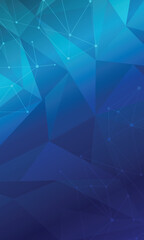 Fototapeta premium Blue gradient low poly wallpaper. Abstract futuristic technology background