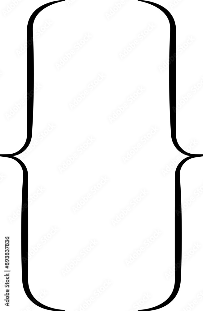 Aufkleber Braces or curly brackets icon. Curly braces, double symmetric brackets. Vector Typography symbols pair, frames for punctuation, maths, elements sign for text quote.