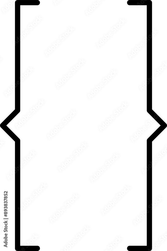 Aufkleber Braces or curly brackets icon. Curly braces, double symmetric brackets. Vector Typography symbols pair, frames for punctuation, maths, elements sign for text quote.