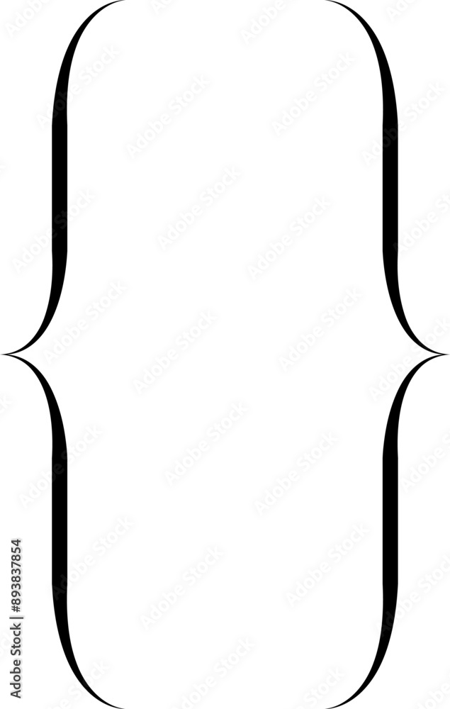 Aufkleber Braces or curly brackets icon. Curly braces, double symmetric brackets. Vector Typography symbols pair, frames for punctuation, maths, elements sign for text quote.