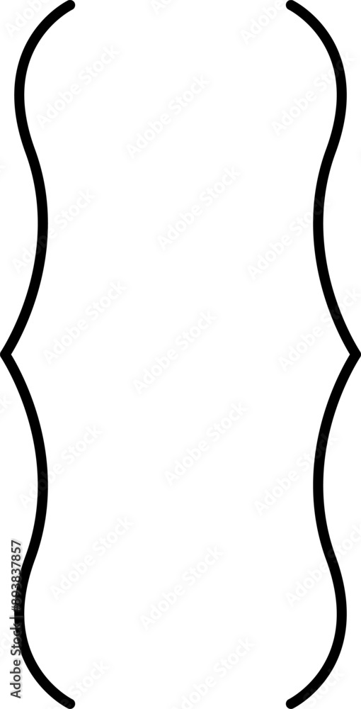 Aufkleber Braces or curly brackets icon. Curly braces, double symmetric brackets. Vector Typography symbols pair, frames for punctuation, maths, elements sign for text quote.