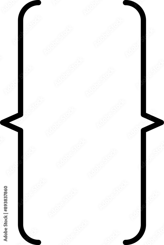 Aufkleber Braces or curly brackets icon. Curly braces, double symmetric brackets. Vector Typography symbols pair, frames for punctuation, maths, elements sign for text quote.