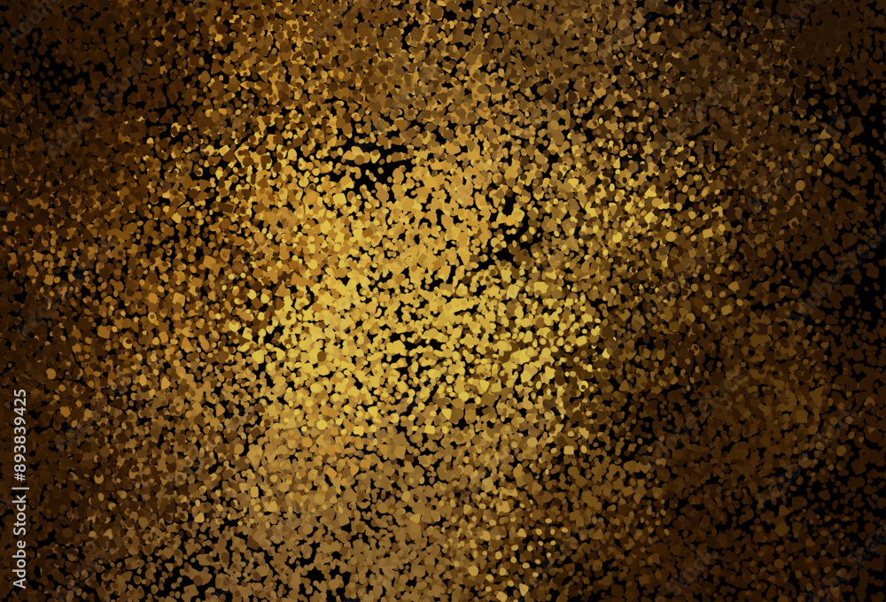 Poster dark yellow vector background with abstract shapes.