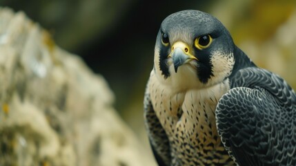 Peregrine Falcon, focusing on its sharp features