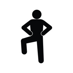 man icon, people stick figure, human silhouette, gymnastics
