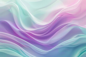 Obraz premium Colorful pastel background with soft pink, blue and purple waves of fabric