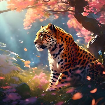 leopardo riposa