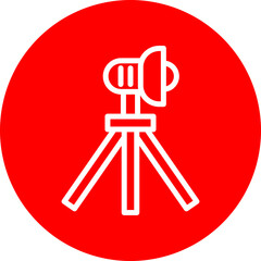 Studio lighting Vector Line White Circle Red