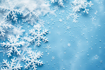christmas background with snowflakes