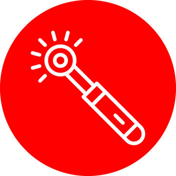 Laser Pen Vector Line White Circle Red