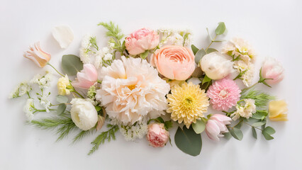 Arreglo de flores tonos pasteles 