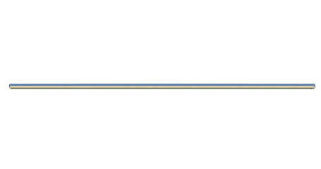 New medium horizontal metal pipe made of metal. On isolated transparent background.