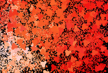 Dark Red, Yellow vector backdrop with memphis shapes.