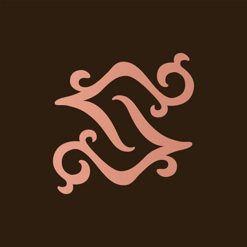 Elegant letter S logo with decorative leaf ornaments. Combines classic and natural vibes, perfect for luxury, beauty, or wellness branding.