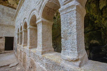 The Caves of Heaven and Hell (Heaven and Hell) and the Church of the Virgin Mary are two large pits in the Taurus Mountains.Narlıkuyu, Mersin, Turkey.