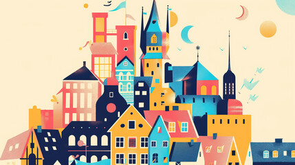 Risograph Colorful Riso Print Travel