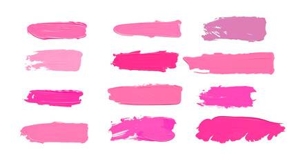 set of watercolor strokes