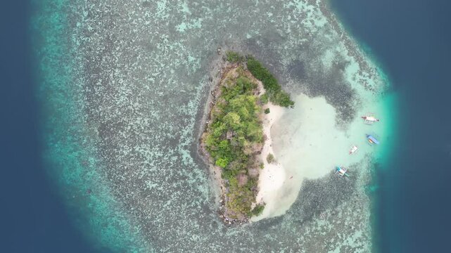 Aerial video over CYC Beach in Coron, Palawan. Philippines