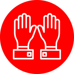 Gloves Vector Line White Circle Red