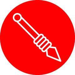 Spear Vector Line White Circle Red