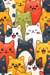 Cute cats background